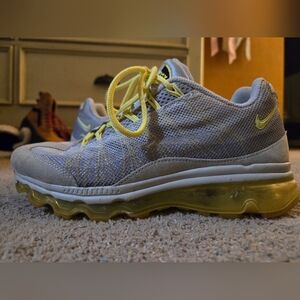 Women's Nike Dynamic Flywire Air Max 95 Cool Gray Sonic Yellow Size 7